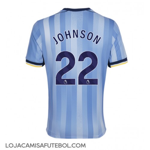 Camisa de Futebol Tottenham Hotspur Brennan Johnson #22 Equipamento Secundário 2024-25 Manga Curta